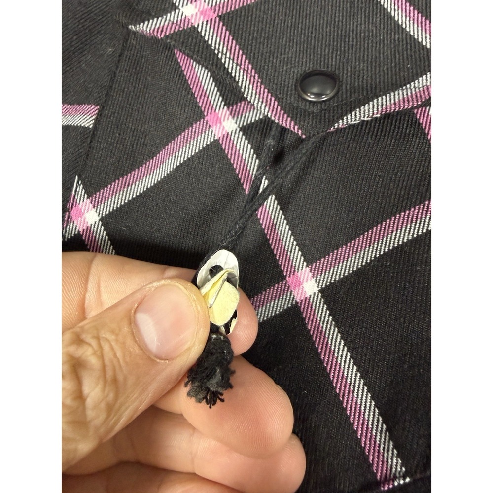 Dixxon Electric Snap-On Breast Cancer Awareness Flannel Shirt Limited Edition XL - Picture 7 of 9